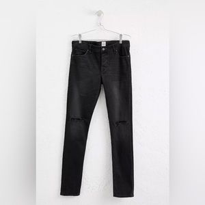 NEW! ASOS Washed Black Ripped Super Skinny Jeans (33W 32L)